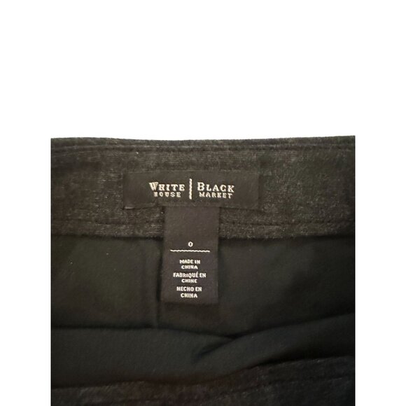 WHITE HOUSE BLACK MARKET WHBM Gray Paneled Stretch Pencil Skirt Size 0 - Picture 2 of 5